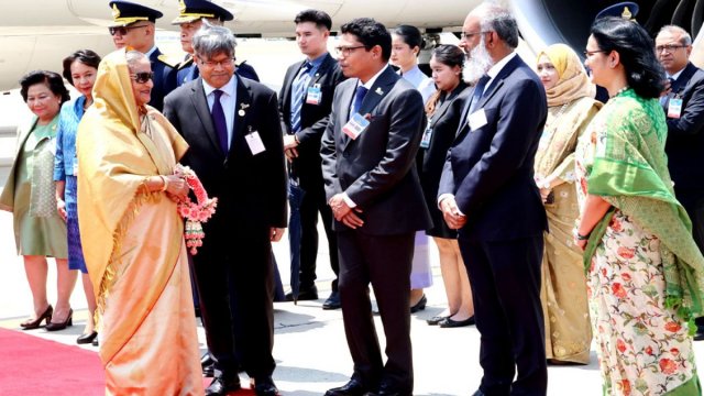 Thailand rolls out red carpet to greet PM Hasina on her six-day official visit