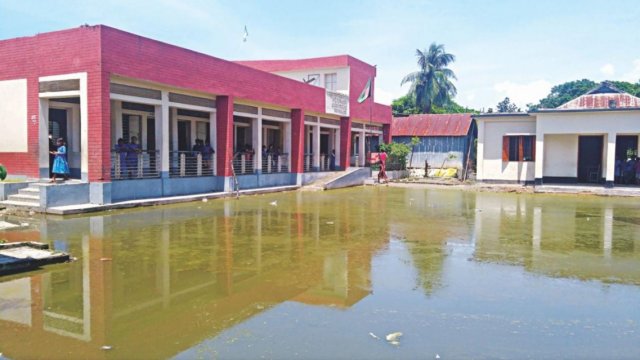School ground under water for four months - Dainikshiksha