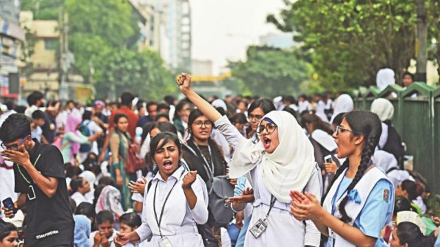 Teen protest movement demanding safe roads - Dainikshiksha