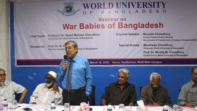 Seminar on war babies held at WUB - Dainikshiksha